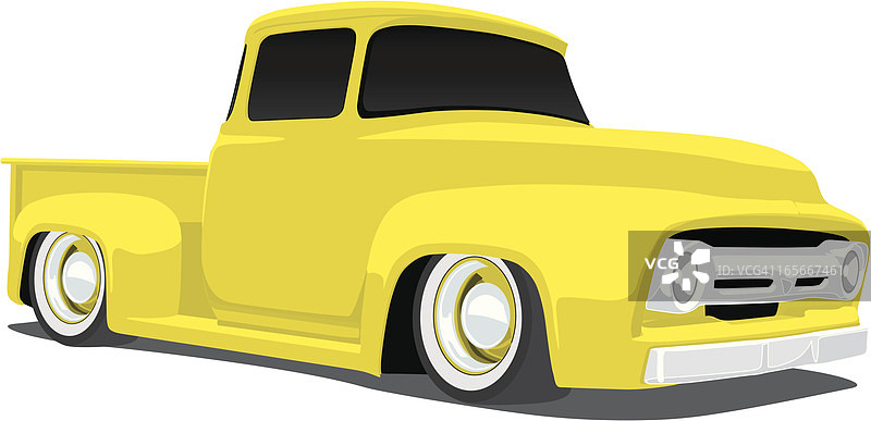 20世纪50年代的复古皮卡车图片素材