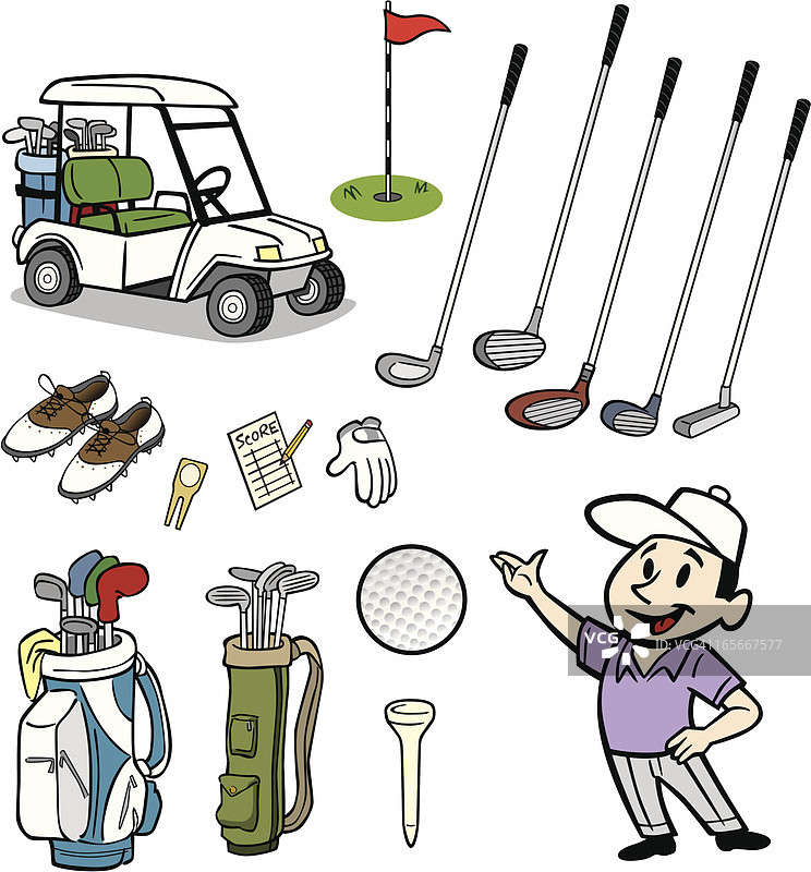 高尔夫用品图片素材