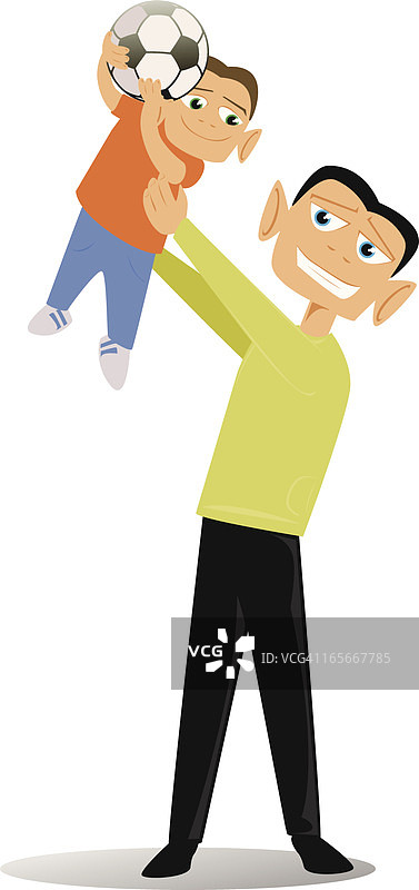 父子卡通图片素材