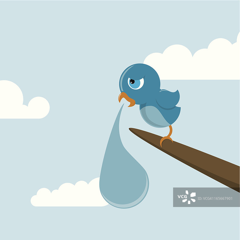 忧郁的蓝鸟图片素材