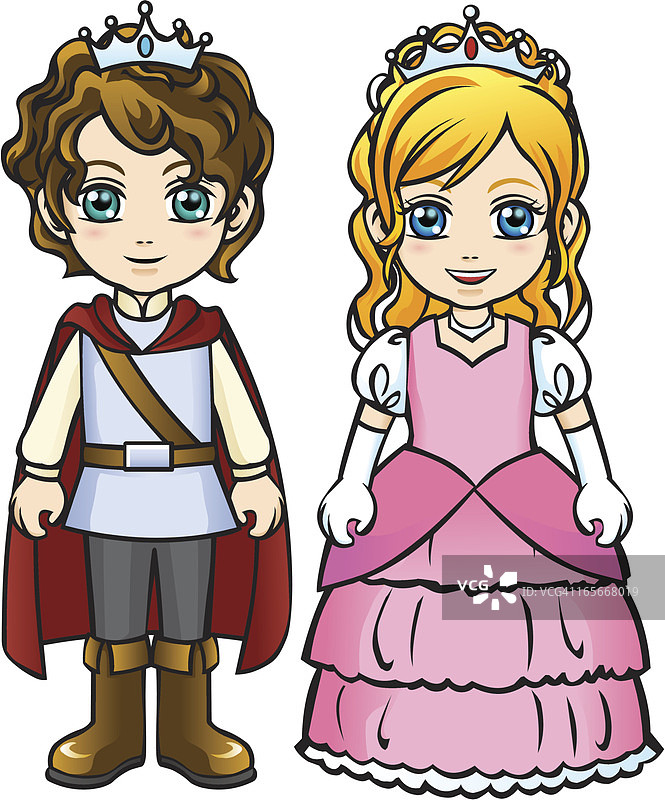 小王子和小公主图片素材