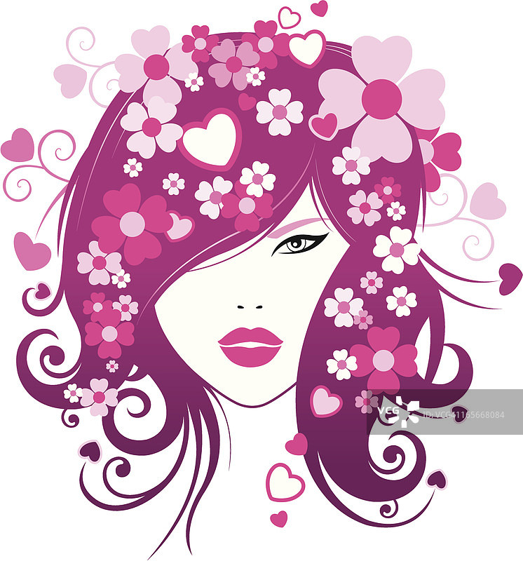 抽象风格的女人图片素材