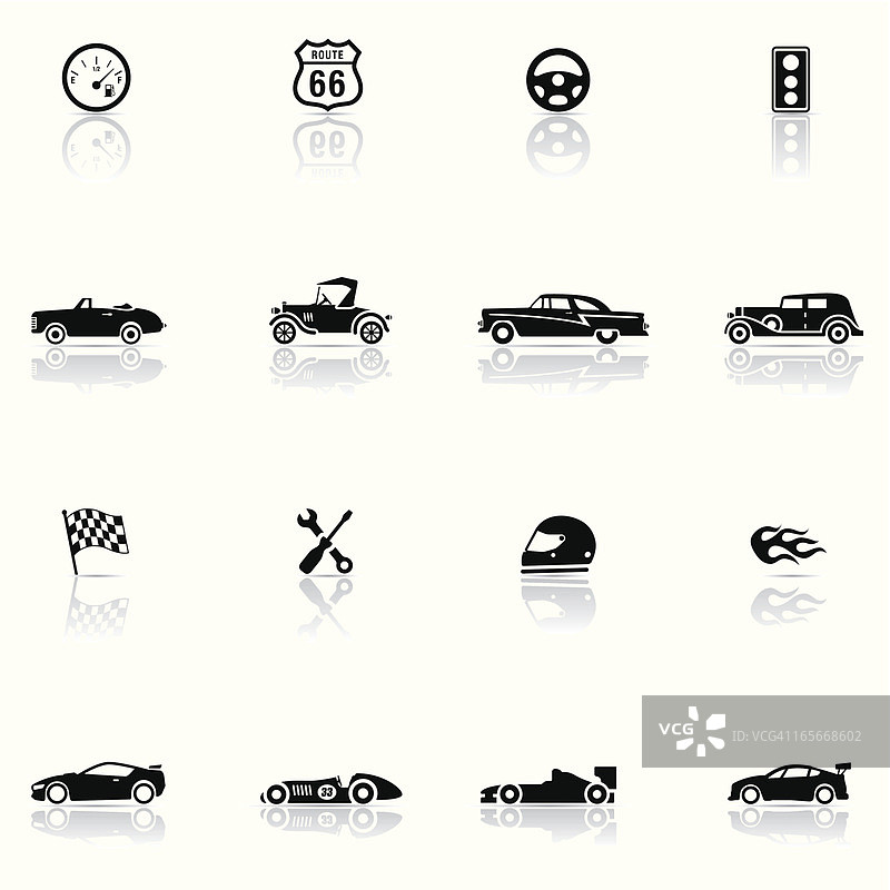 汽车与机械图标集图片素材