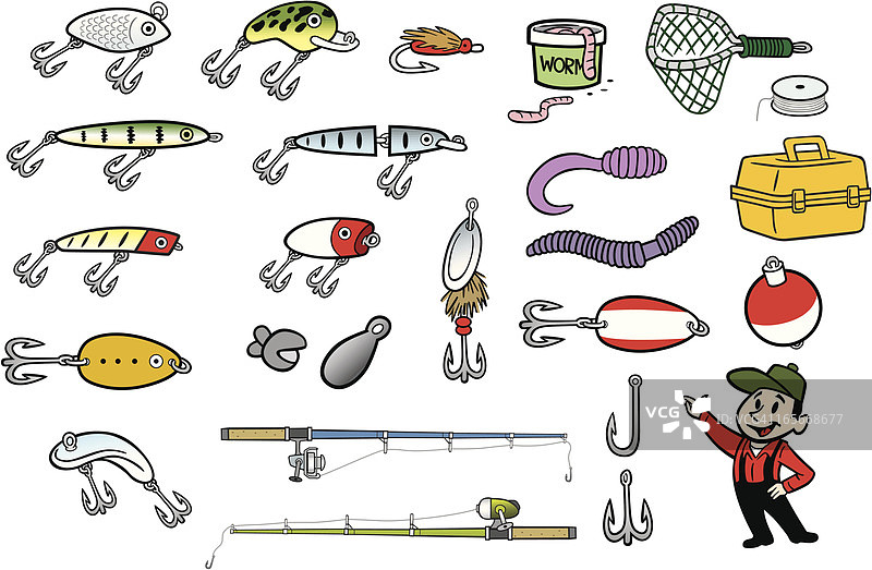 钓鱼用具图片素材