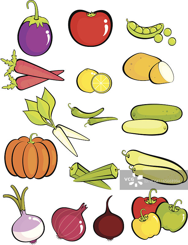 蔬菜剪贴画图标图片素材