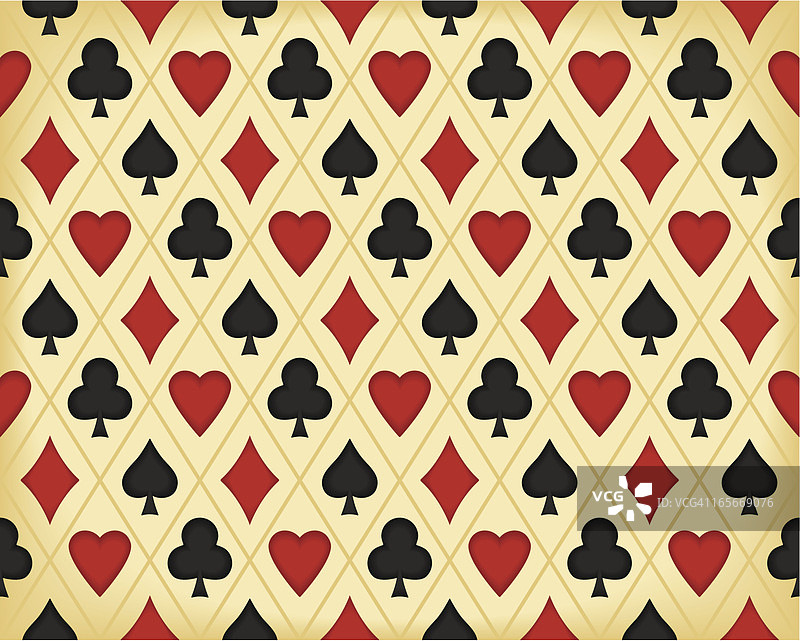 扑克牌符号的无缝复古背景图片素材