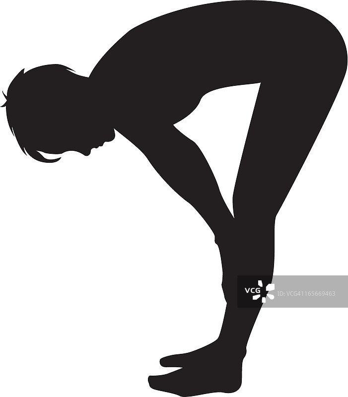 女孩触摸膝盖图片素材