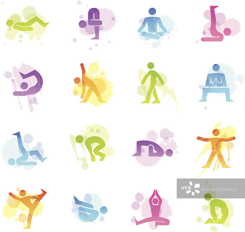 瑜伽污渍图标图片素材