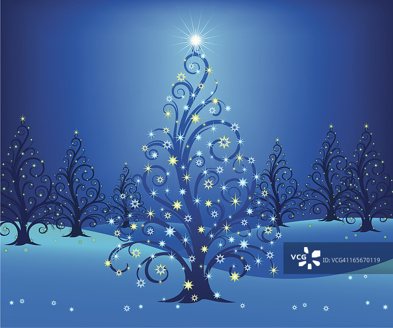 异想天开的圣诞树图片素材