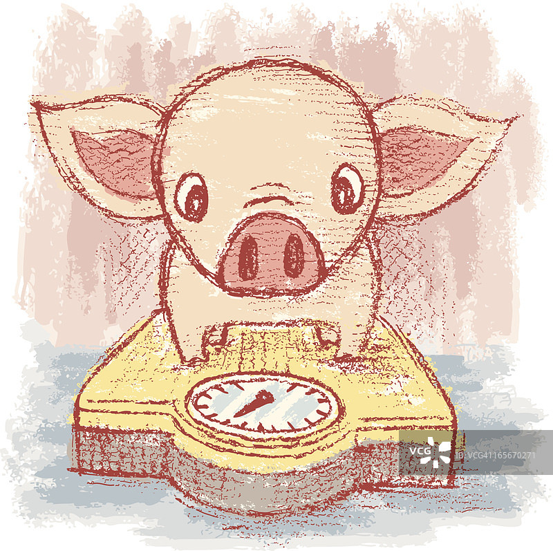 猪和天平图片素材