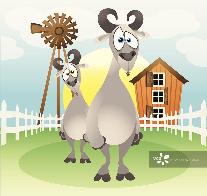 农场里的山羊图片素材