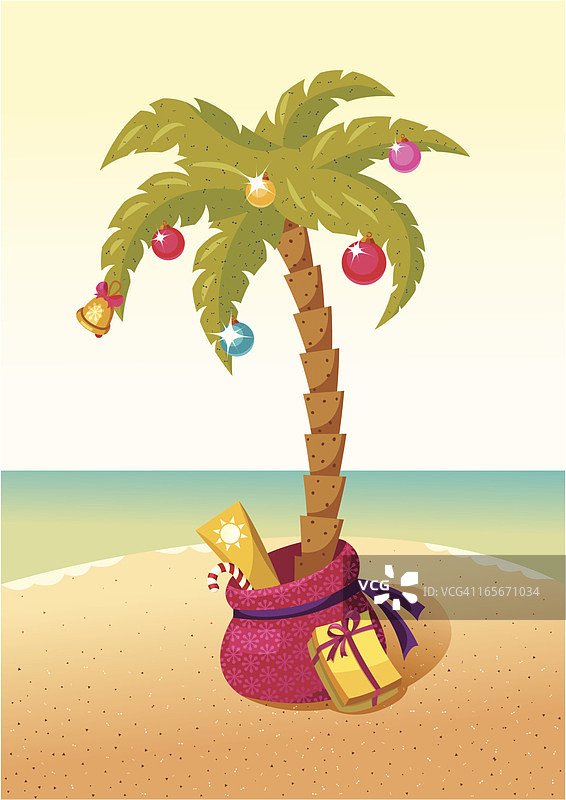 圣诞节棕榈树图片素材