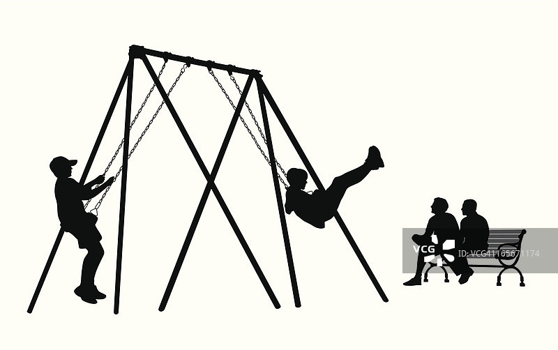 家庭乐趣矢量剪影图片素材