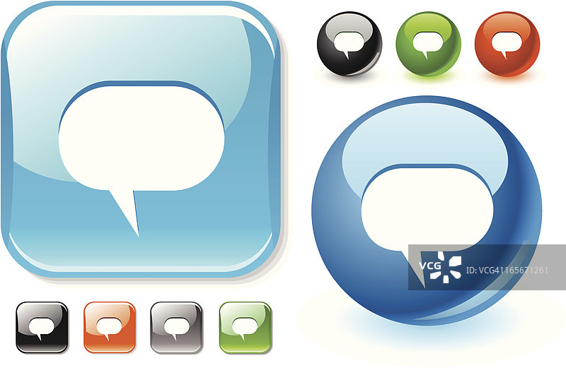 对话气泡图标集图片素材