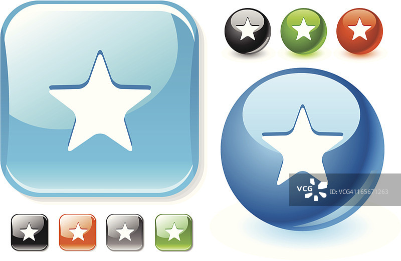 星星与娱乐图标集图片素材