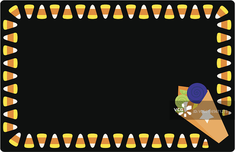 糖果玉米邀请函或座位卡图片素材