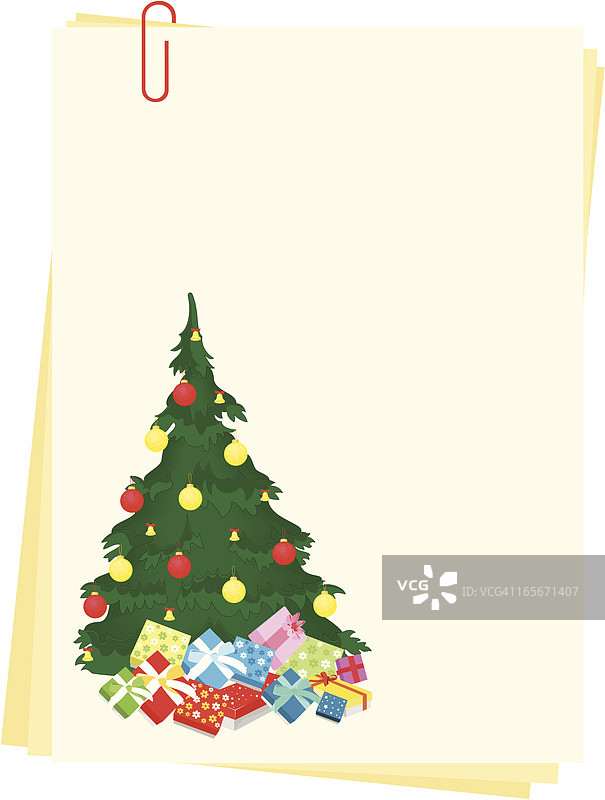 圣诞树图案纸图片素材