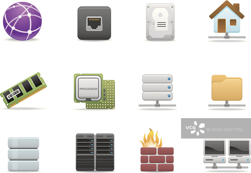 网络与服务器图标 | 高级哑光系列图片素材