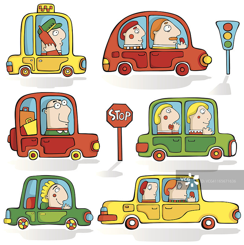 卡通汽车合集图片素材