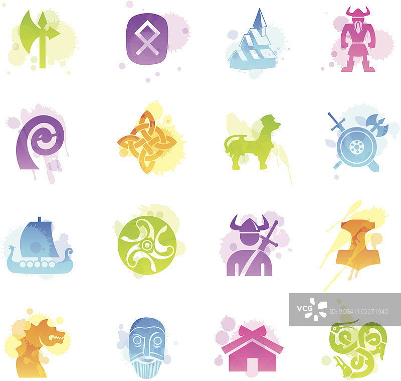 维京污渍图标图片素材