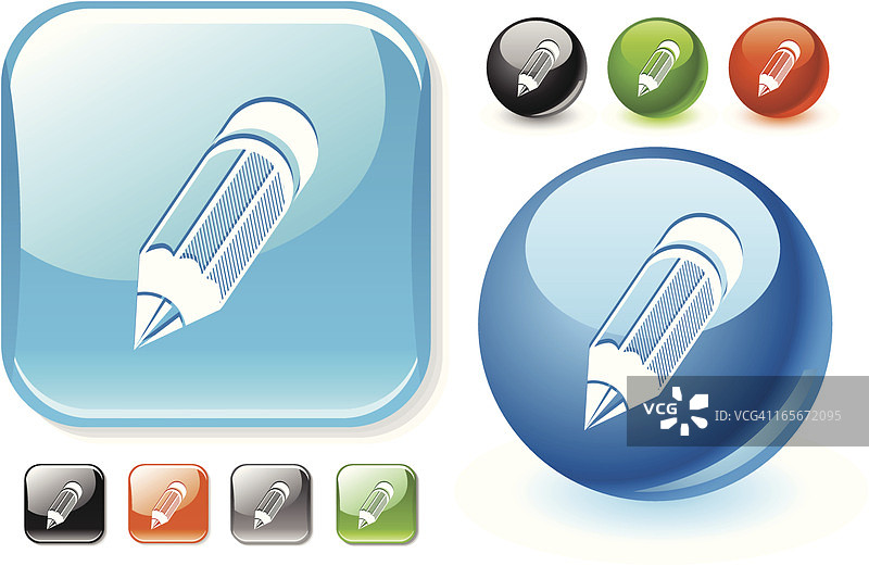 铅笔图标集图片素材