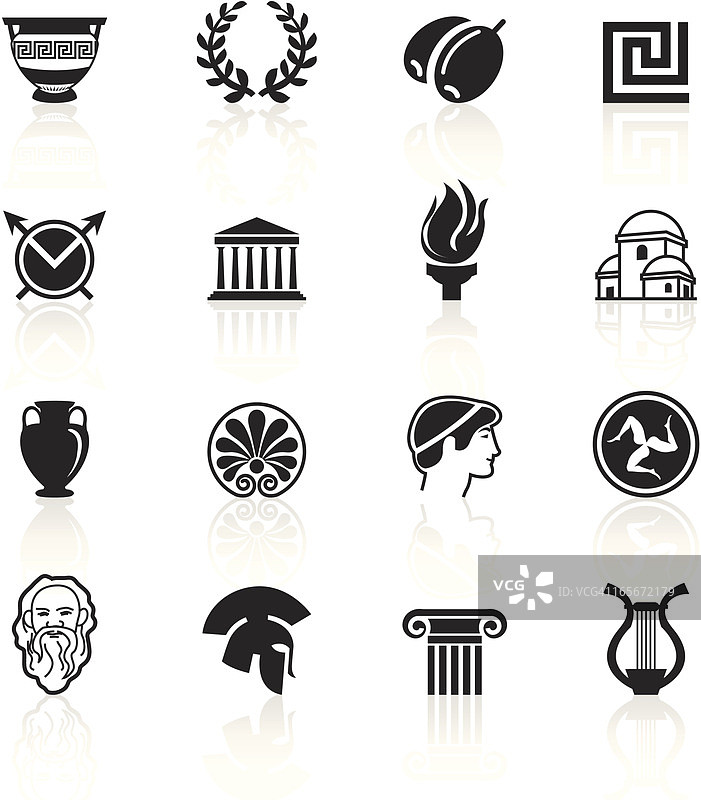 黑色希腊符号图片素材