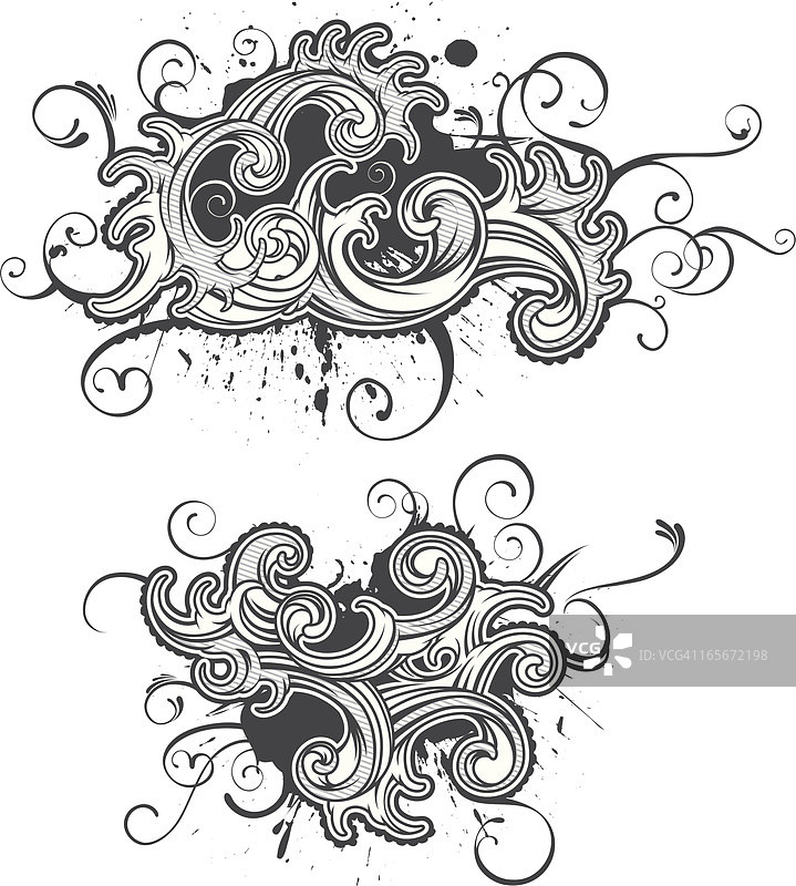 花纹卷曲图片素材