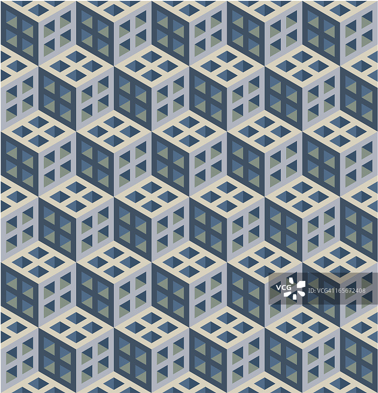 抽象无缝立方体图案图片素材