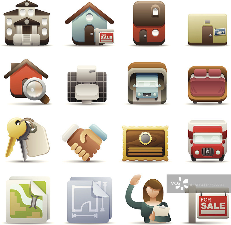 豪华房地产图标图片素材