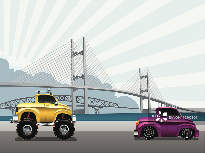 改装皮卡车图片素材