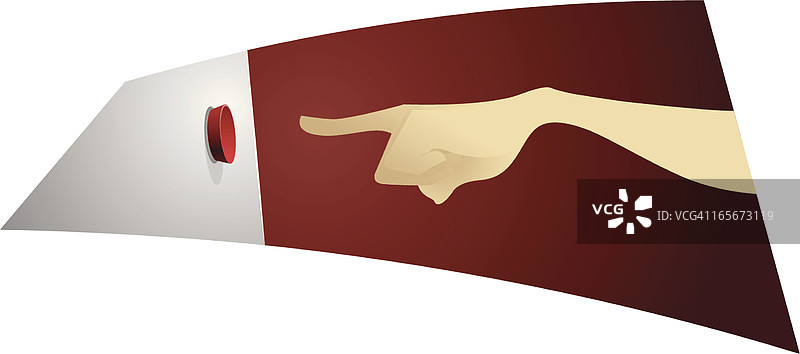 按下红色按钮图片素材