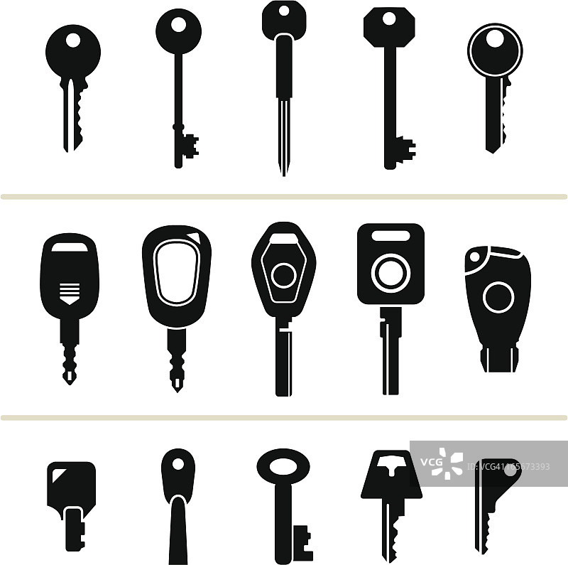 钥匙收藏图片素材