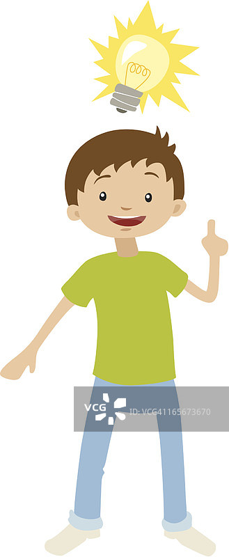男孩有了想法图片素材