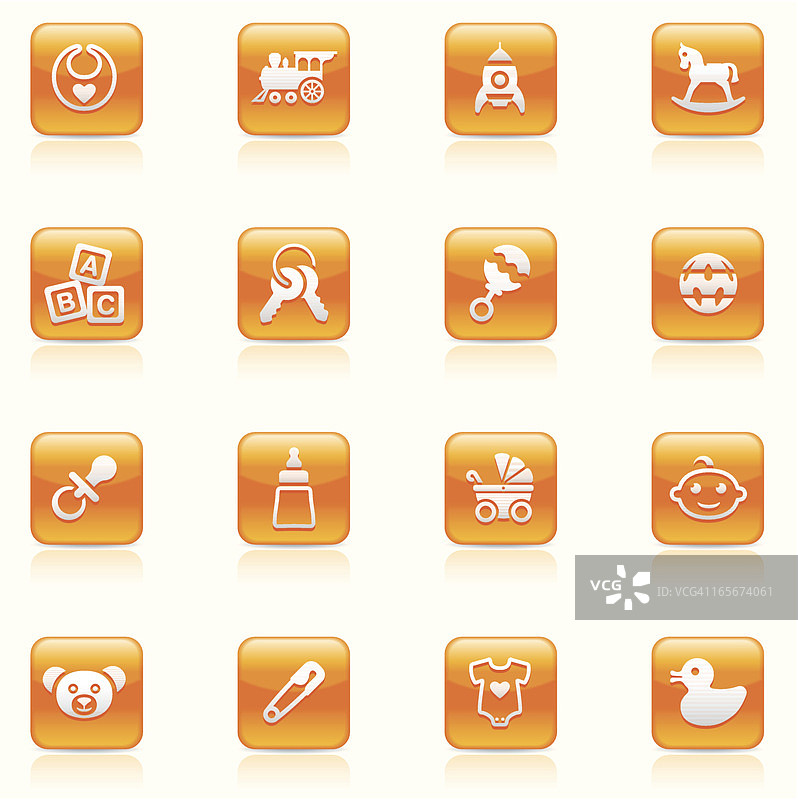 婴儿图标集图片素材