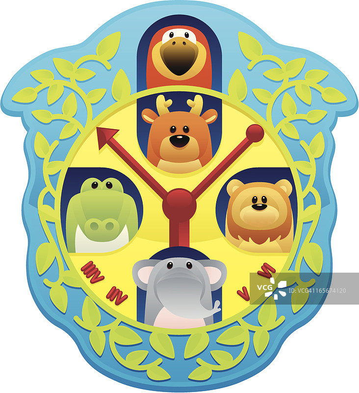 动物时钟标志图片素材