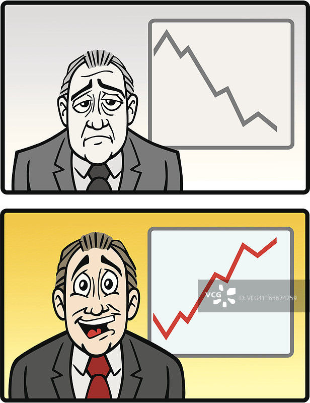 悲喜交加的商人图片素材