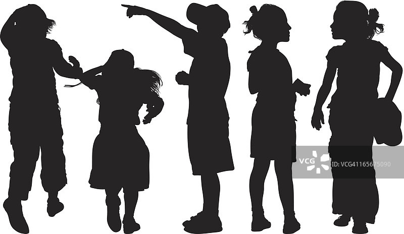 学生们站在一起图片素材