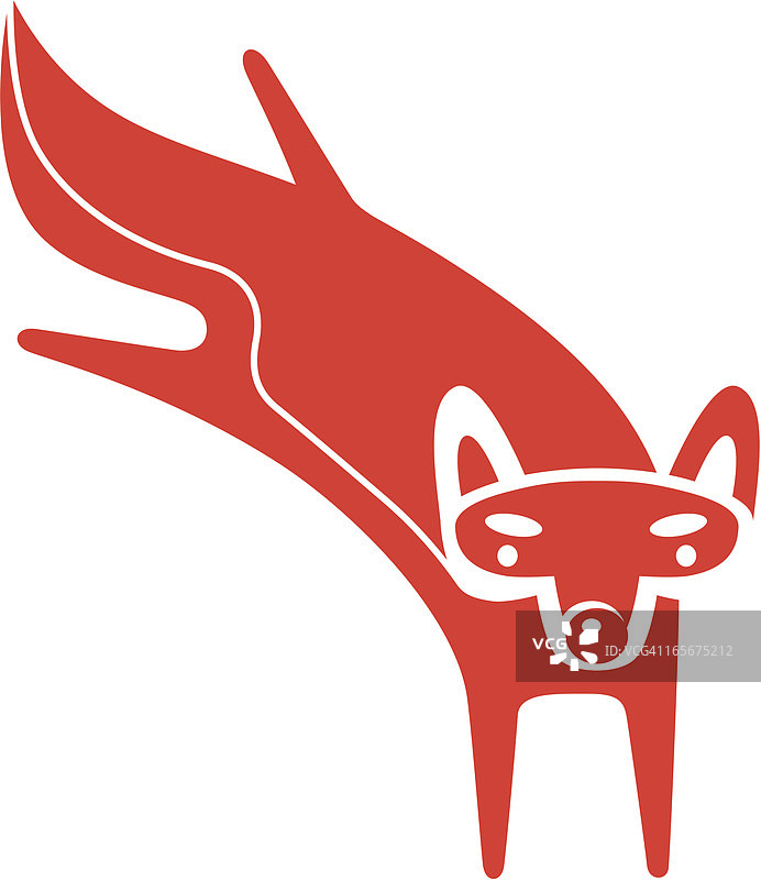 红色狐狸标志图片素材