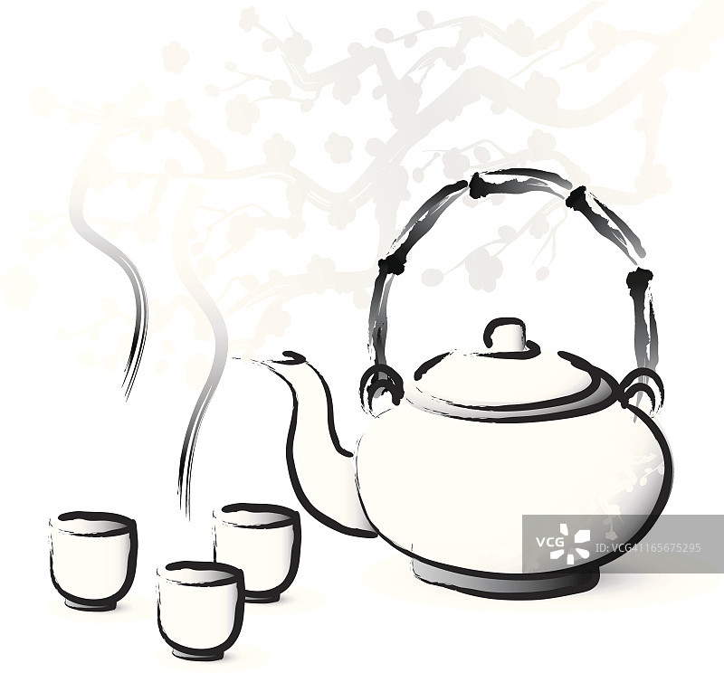 亚洲风茶饮服务图片素材