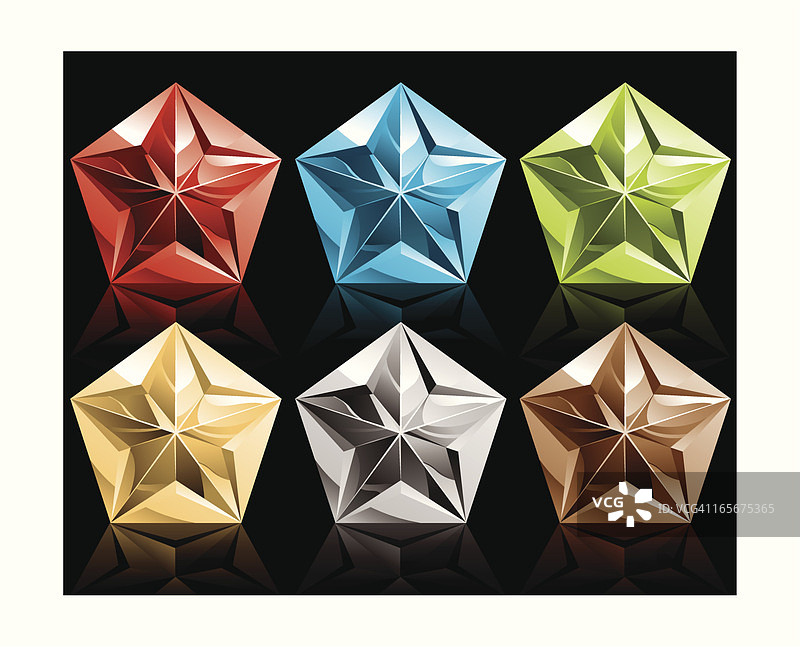 金属五边形图片素材