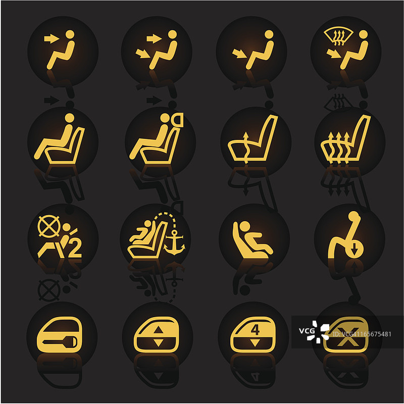 汽车发光指示器图片素材