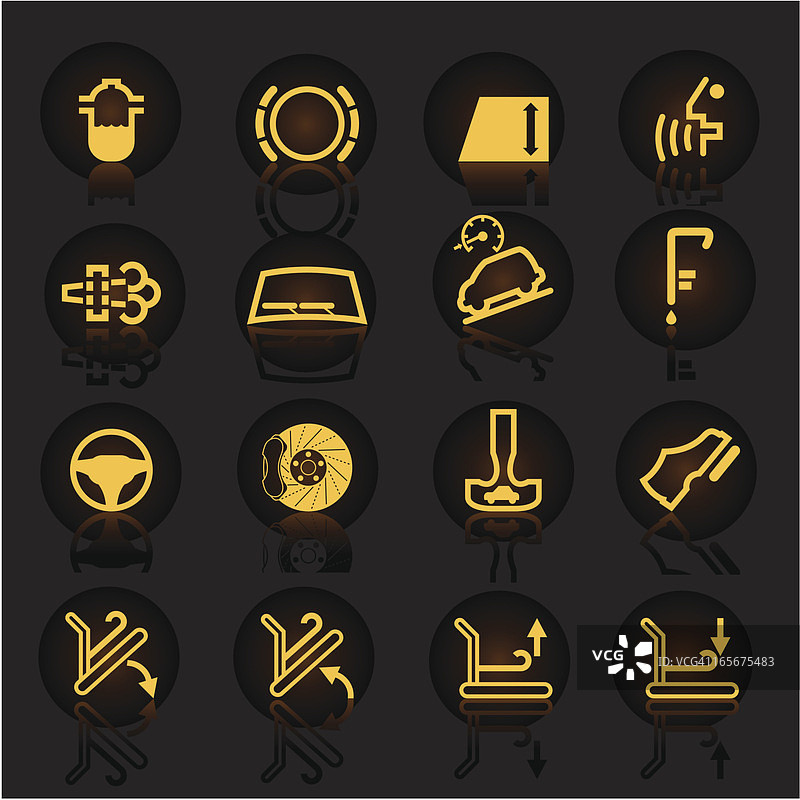 汽车发光指示器图片素材