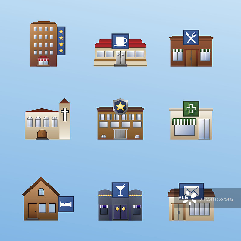 建筑物图标集3图片素材