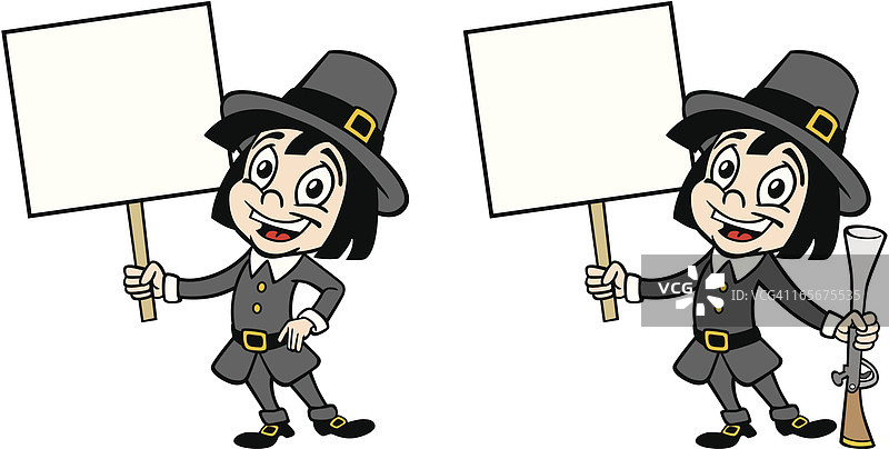 带有标志的朝圣者图片素材