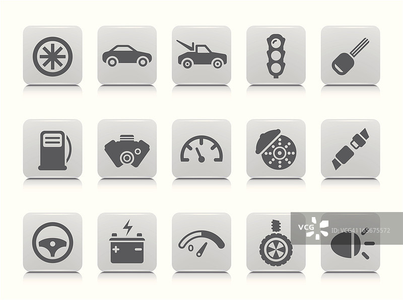 汽车图标集图片素材