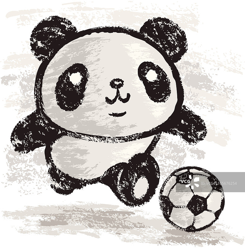 踢足球的熊猫图片素材