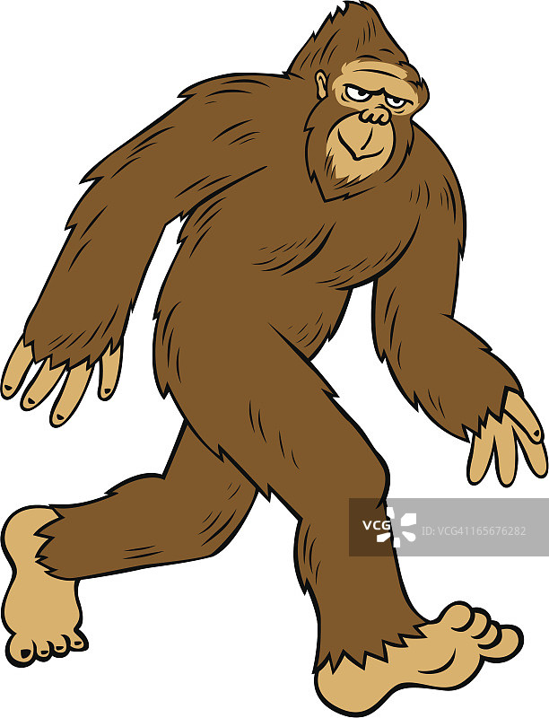 卡通大脚怪图片素材