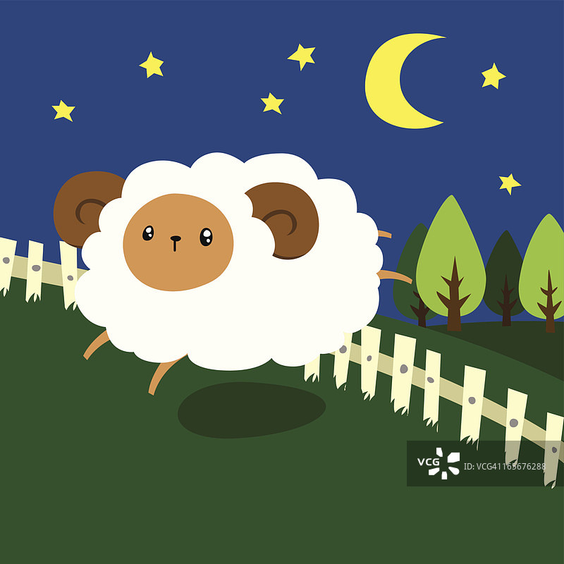 不睡觉的绵羊图片素材