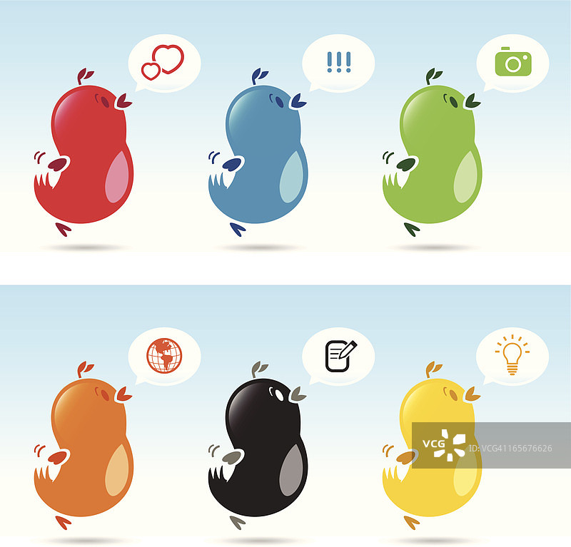 迷你推特图标图片素材