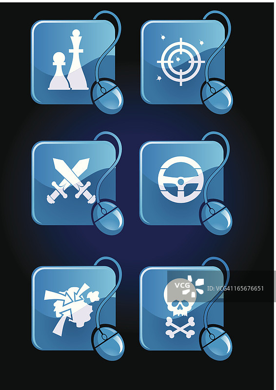 电脑游戏图标图片素材